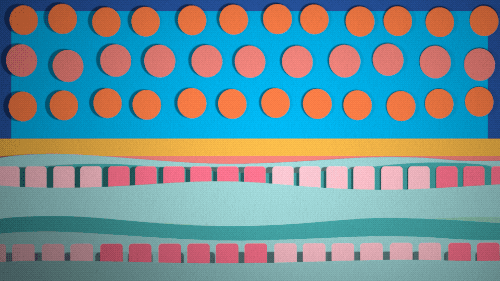 Animated colorful dots